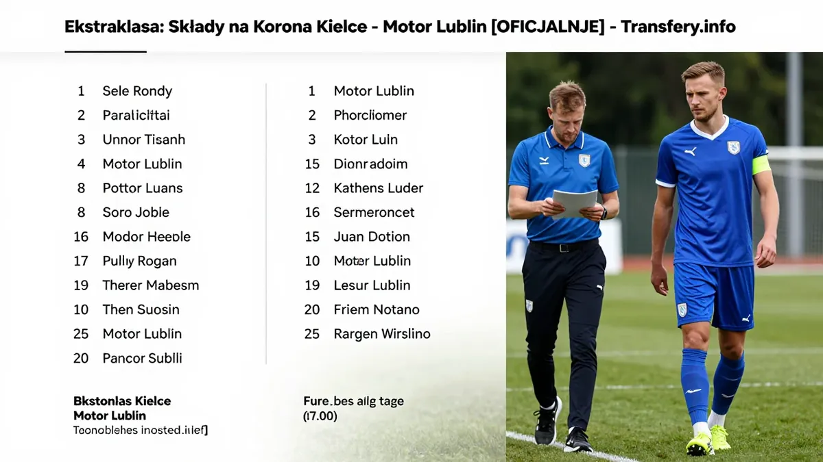 Korona Kielce vs Motor Lublin: oficjalne składy